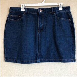 Forever 21 Jean Skirt Mini Plus Size NWT